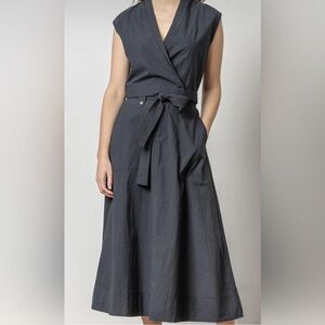 Lilla P Size S Elegant Black belted cotton skirt